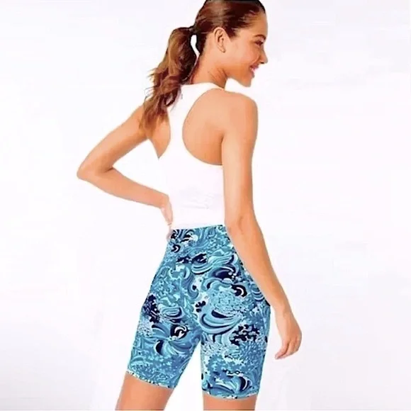 Lilly Pulitzer NEW South Beach High Rise Short Size Small Resort White Mermazing - Picture 3 of 14